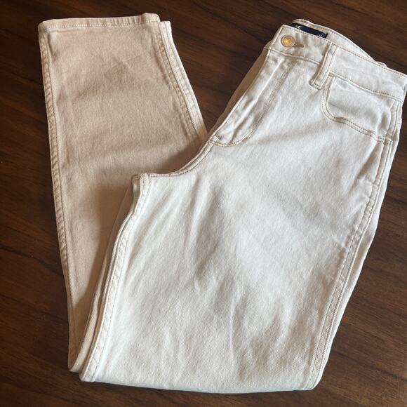 Hollister Ultra High-Rise Mom Jean Two Tone Tan Cream Women's W27L27 5R Festcore - Picture 10 of 10